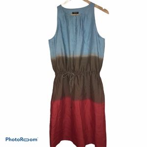 Worth New York Ombré Linen/Cotton Drawstring Dress